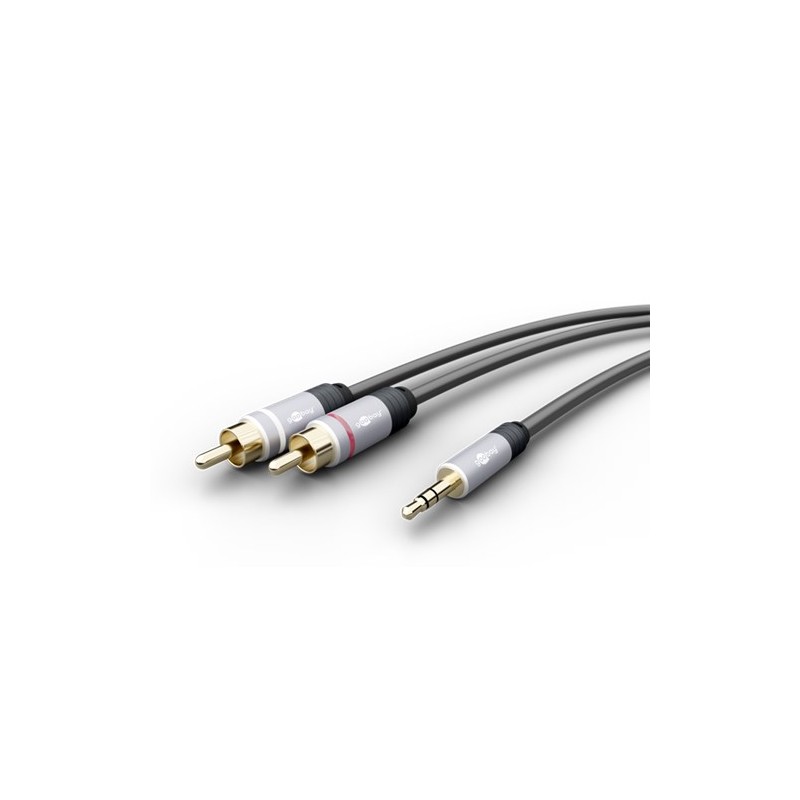 cablu audio jack stereo 3.5mm tata - 2x rca tata 1.5m goobay plus