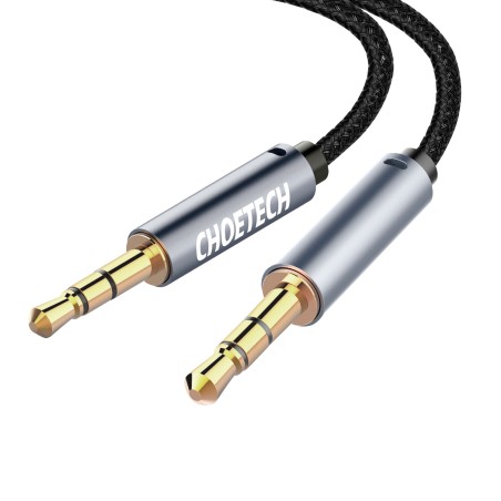 cablu audio jack stereo choetech aux002 3.5mm tata - 3.5mm tata, 1.2m, negru