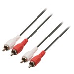 cablu audio 2x rca tata - 2x rca tata 1.5m, set 6 blistere, well cablu audio 2x rca tata - 2x rca tata 1.5m, set 6 blistere, well