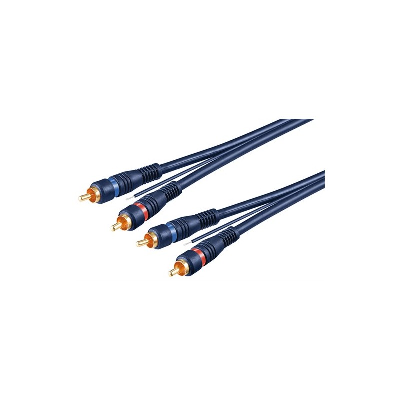 cablu audio 2x rca tata - 2x rca tata albastru 5m cablu audio 2x rca tata - 2x rca tata albastru 5m