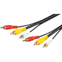 cablu audio 3x rca tata - 3x rca tata 15m