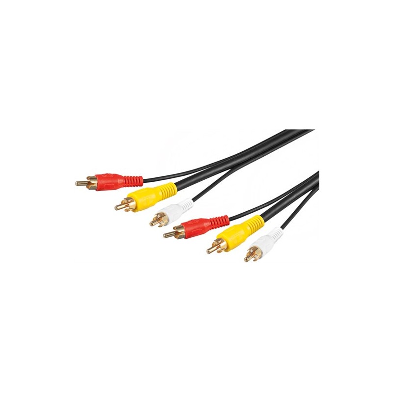 cablu audio 3x rca tata - 3x rca tata 15m