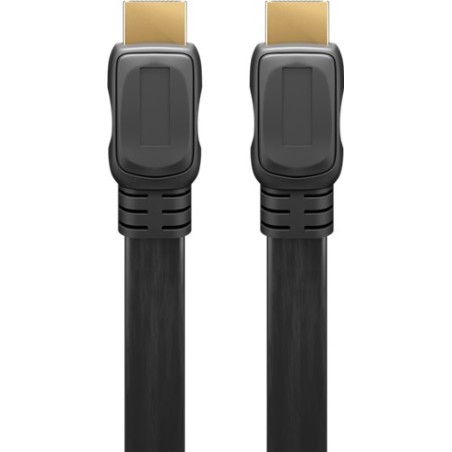 cablu plat hdmi 19 pini tata  hdmi 19 pini tata, 1.4, functie ethernet, 5 m, goobay