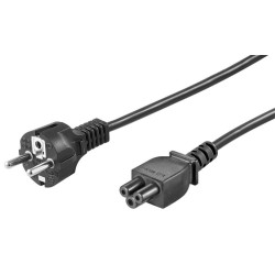 cablu alimentare laptop schuko tata drept - ec320-c5 mama negru 1.8m goobay