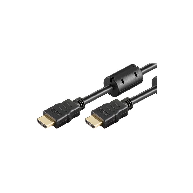 cablu hdmi tata - hdmi tata cu ethernet contacte aurite 10m goobay