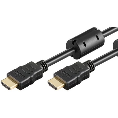 cablu hdmi tata - hdmi tata cu ethernet contacte aurite 5m goobay
