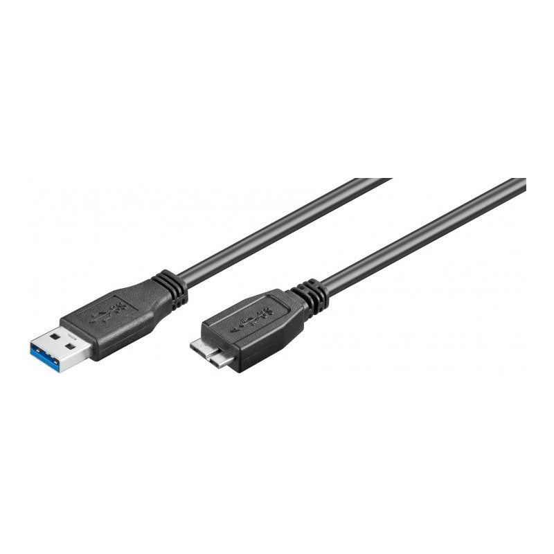 cablu hdd extern usb 3.0 a tata - usb 3.0 micro tata (tip b), 0.5m, negru, goobay