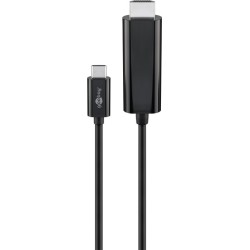 cablu usb-c   hdmi standard 1.8 m negru, goobay