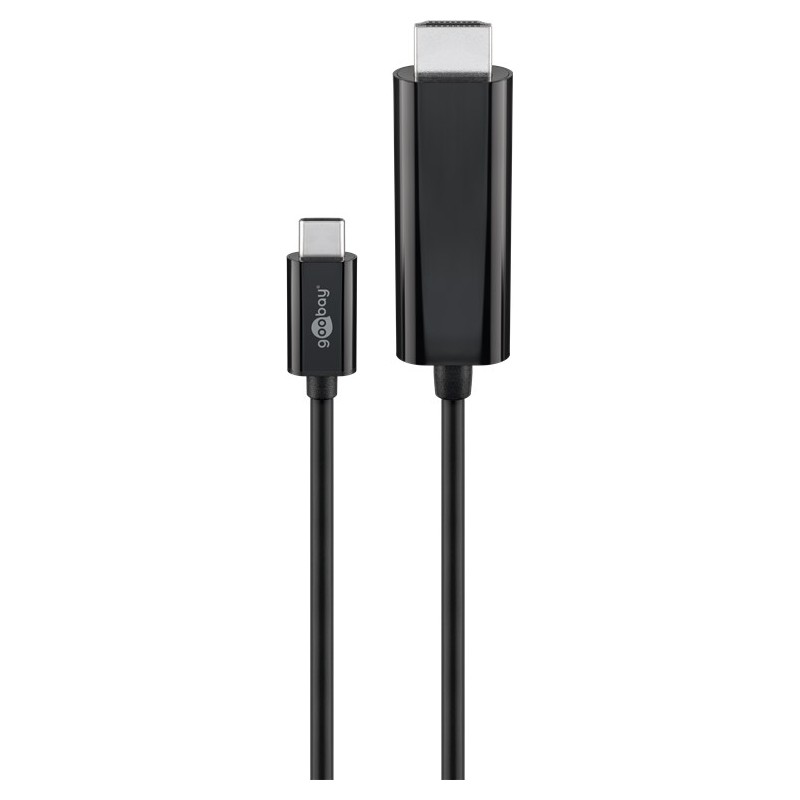 cablu usb-c   hdmi standard 1.8 m negru, goobay