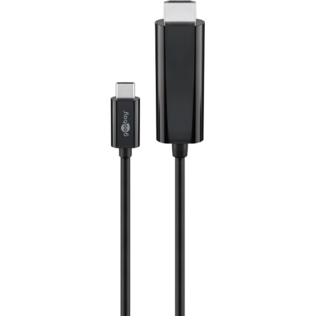 cablu usb-c   hdmi standard 1.8 m negru, goobay