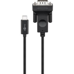 cablu usb-c - vga tata 15-pini, 1.8m, fullhd, negru, goobay