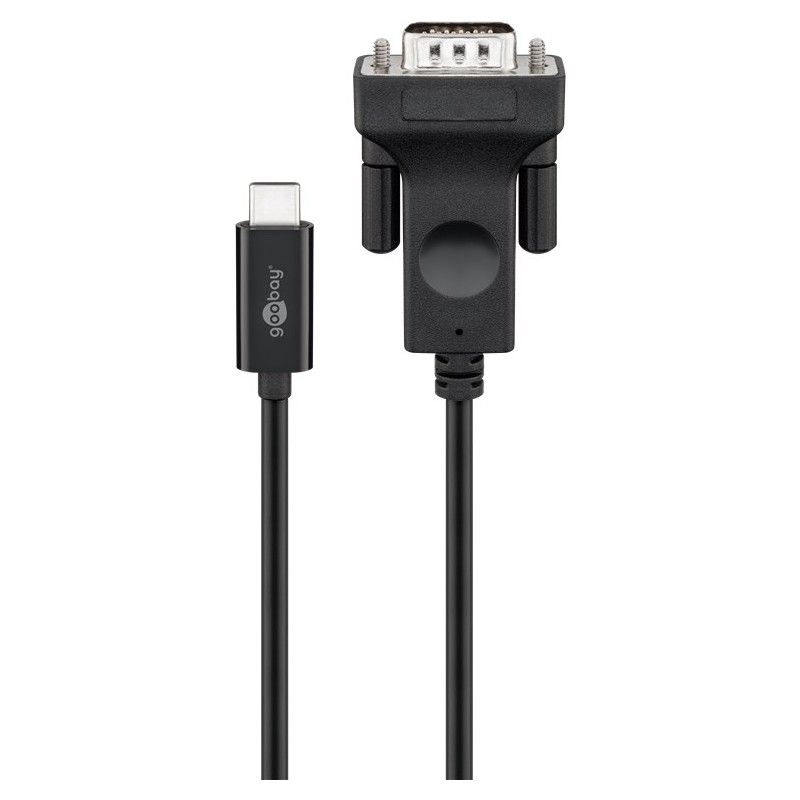 cablu usb-c - vga tata 15-pini, 1.8m, fullhd, negru, goobay