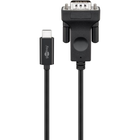 cablu usb-c - vga tata 15-pini, 1.8m, fullhd, negru, goobay