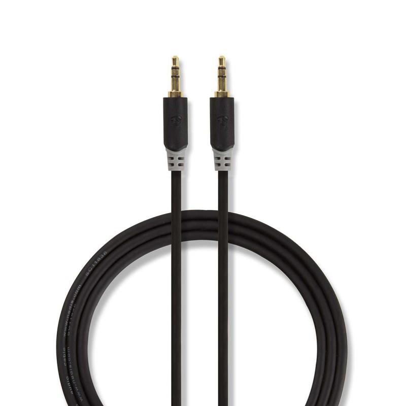 cablu audio stereo nedis 3.5 mm tata - 3.5 mm tata, 10 m, antracit cablu audio stereo nedis 3.5 mm tata - 3.5 mm tata, 10 m, antracit