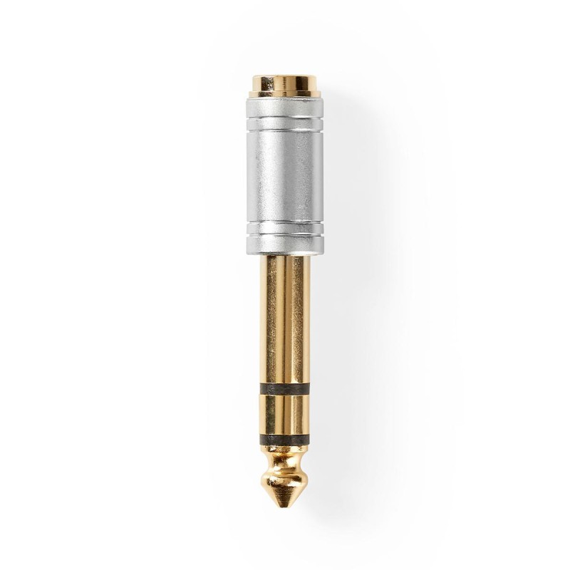 adaptor audio 6.35mm tata - 3.5mm mama, metal, argintiu, nedis adaptor audio 6.35mm tata - 3.5mm mama, metal, argintiu, nedis
