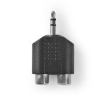 adaptor audio stereo jack 3.5mm tata - 2x rca mama set 10 bucati nedis adaptor audio stereo jack 3.5mm tata - 2x rca mama set 10 bucati nedis