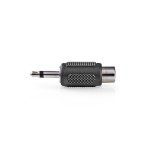 adaptor audio mono nedis 3.5mm tata - rca mama, set 10 bucati, negru adaptor audio mono nedis 3.5mm tata - rca mama, set 10 bucati, negru