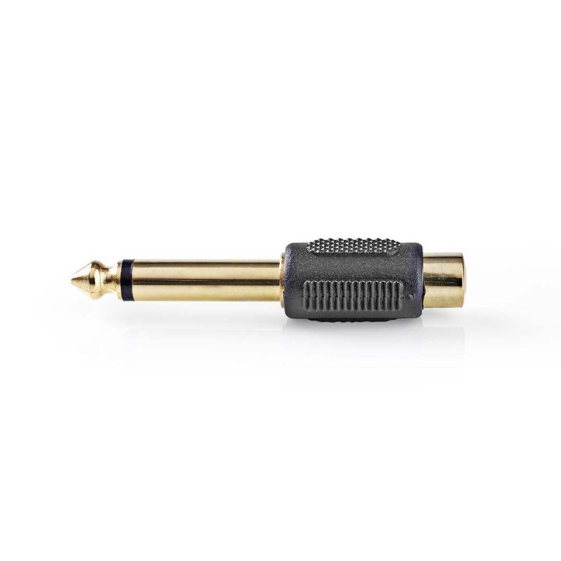 adaptor audio mono 6.35mm tata - rca mama, set 10 bucati, nedis adaptor audio mono 6.35mm tata - rca mama, set 10 bucati, nedis