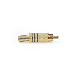 conector rca tata nedis, set 10 bucati, negru/auriu