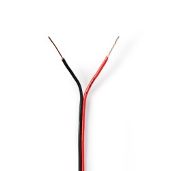 cablu difuzor 2x 0.35 mm2 100 m  negru/rosu