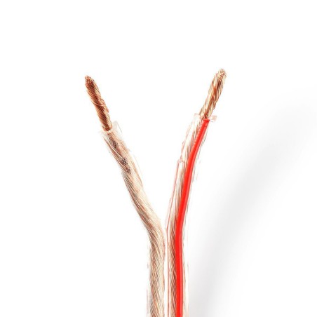 cablu difuzor nedis 2x 4,00 mm2, rola 15 m, transparent