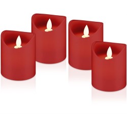 set 4 lumanari led, rosu, goobay