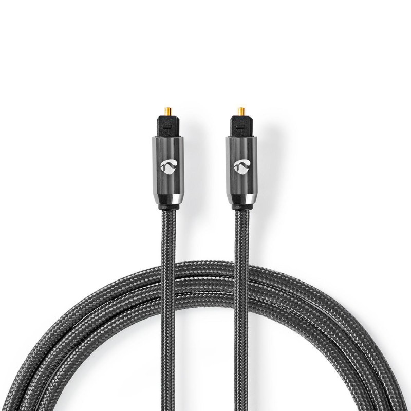 cablu optic toslink tata- toslink tata, 3m, gri, nedis