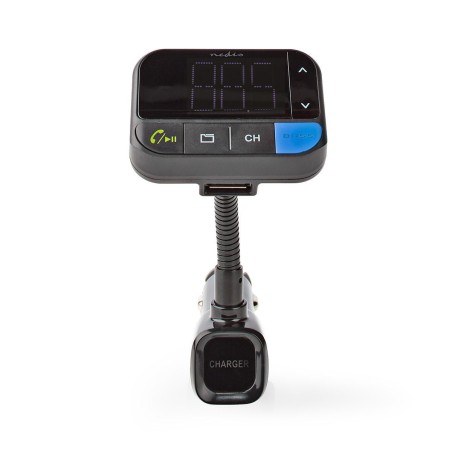 modulator fm nedis, bluetooth, microsd, hands-free, control vocal, 2x usb