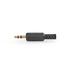 conector jack stereo nedis, 3.5 mm tata, 25 buc, negru