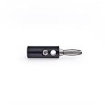 conector banana tata nedis, set 25 bucati, negru