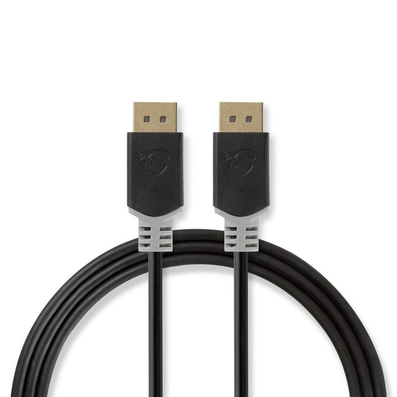 cablu displayport tata - displayport tata 1.4, 2m, antracit, nedis cablu displayport tata - displayport tata 1.4, 2m, antracit, nedis