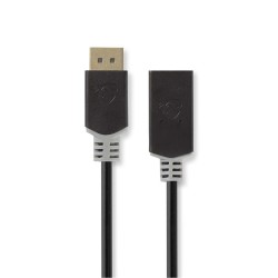 cablu adaptor displayport tata - hdmi mama, 0.2m, gri, nedis