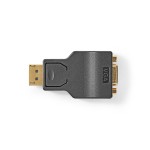 adaptor displayport tata - vga mama, 1080p, antracit, nedis