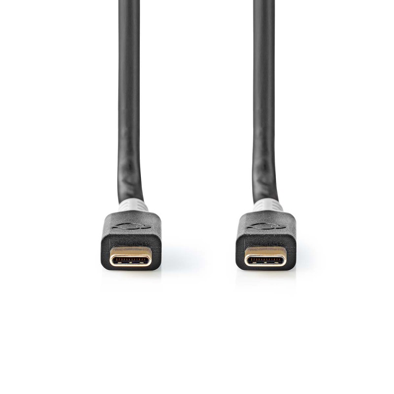 cablu usb-c - usb-c, 1m, 100w, antracit, nedis cablu usb-c - usb-c, 1m, 100w, antracit, nedis