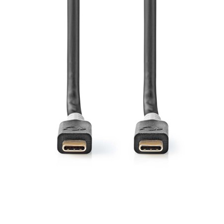 cablu usb-c - usb-c, 2m, 100w, antracit, nedis