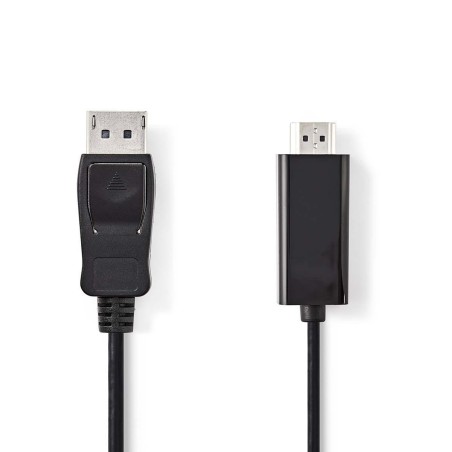 cablu displayport tata - hdmi tata, 4k30hz, 2m, negru, nedis
