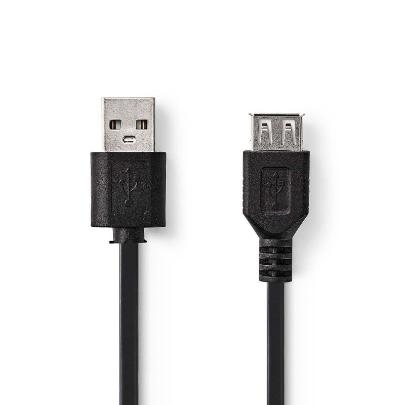 cablu usb 2.0 usb-a tata - usb-a mama, 2m, negru, nedis cablu usb 2.0 usb-a tata - usb-a mama, 2m, negru, nedis
