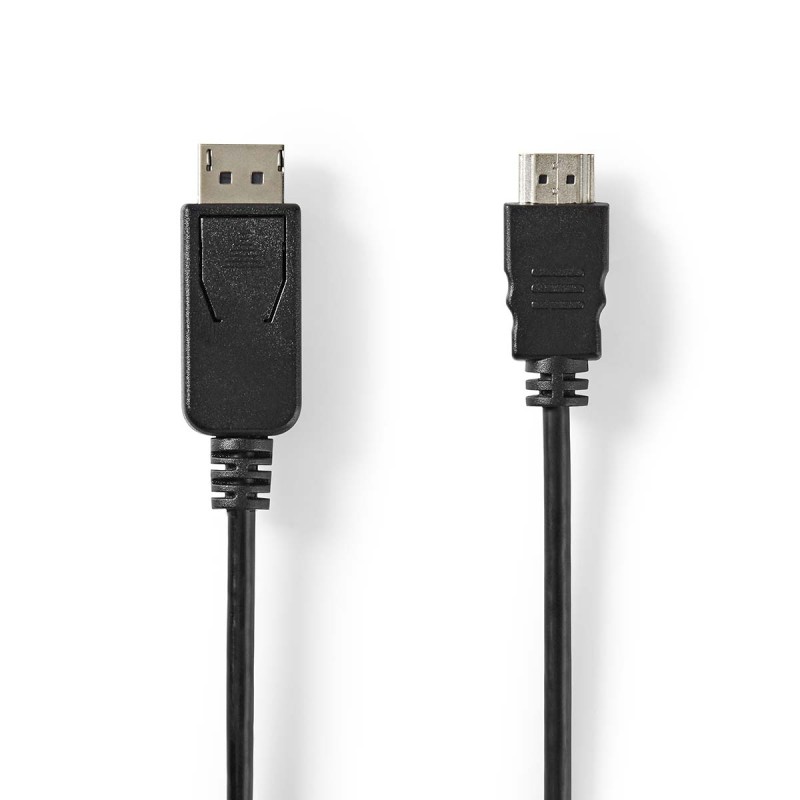 cablu displayport 1.2 tata - hdmi tata, 4k30hz, 2m, negru, nedis