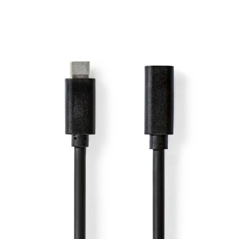 cablu usb-c tata - usb-c mama, 1m, 4k60hz, 60w, negru, nedis