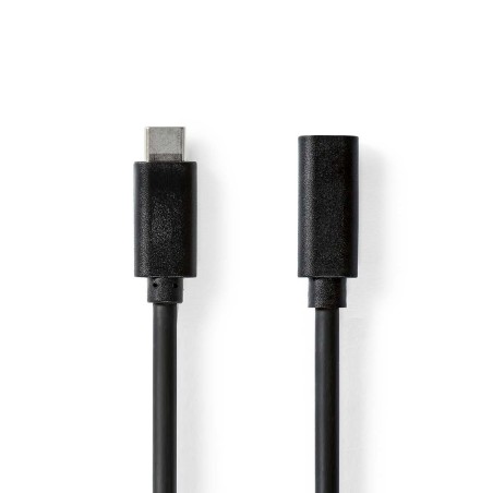 cablu usb-c tata - usb-c mama, 1m, 4k60hz, 60w, negru, nedis