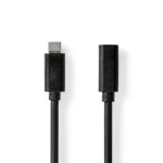 cablu usb-c tata - usb-c mama, 1m, 4k60hz, 60w, negru, nedis