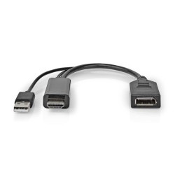 adaptor hdmi tata - displayport mama, 4k60hz negru, nedis