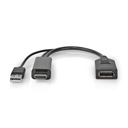 adaptor hdmi tata - displayport mama, 4k60hz negru, nedis