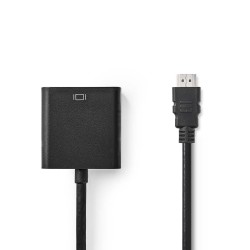 cablu hdmi - vga mama 0.2m negru, nedis