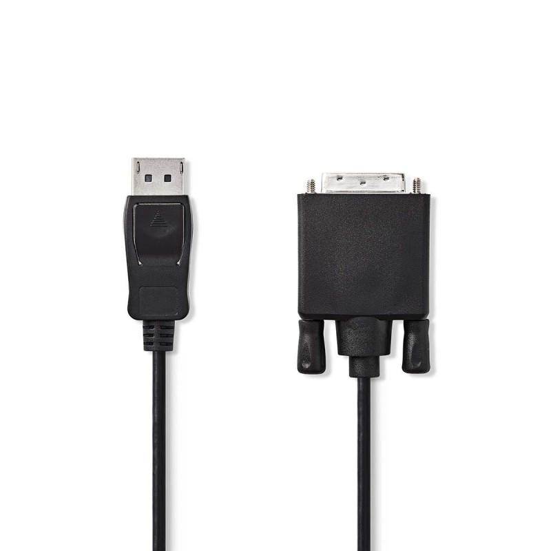 cablu displayport tata - dvi-d 24+1-pini tata, 4k 30hz, 2m, negru, nedis cablu displayport tata - dvi-d 24+1-pini tata, 4k 30hz, 2m, negru, nedis