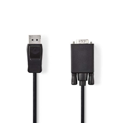 cablu displayport - vga nedis displayport tata - vga tata 2m negru