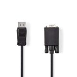 cablu displayport - vga nedis displayport tata - vga tata 2m negru