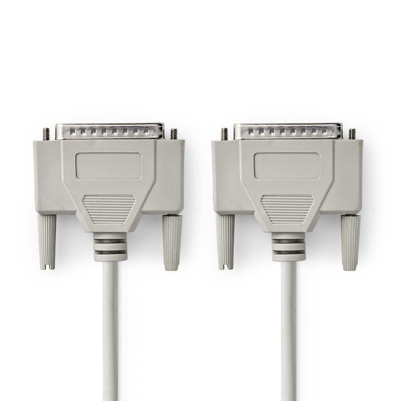 cablu serial d-sub 25-pini tata - d-sub 25-pini tata, 2m, ivory, nedis cablu serial d-sub 25-pini tata - d-sub 25-pini tata, 2m, ivory, nedis