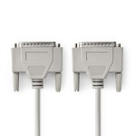 cablu serial d-sub 25-pini tata - d-sub 25-pini tata, 2m, ivory, nedis cablu serial d-sub 25-pini tata - d-sub 25-pini tata, 2m, ivory, nedis