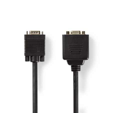 cablu adaptor vga tata - 2x vga mama 0.2m negru nedis